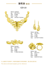 Jewelry set Filigree Set White Wax Casting Resin 3D Printing Service FZY-01