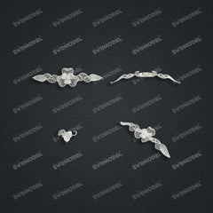 Jewelry set Filigree Bracelet White Wax Casting Resin 3D Printing Service FZT-02-B