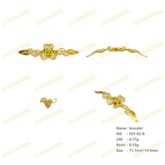 Jewelry set Filigree Bracelet White Wax Casting Resin 3D Printing Service FZT-02-B