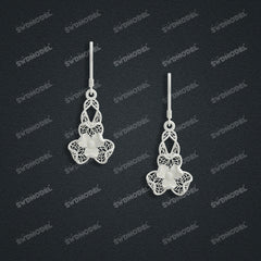 Jewelry set Filigree Earrings White Wax Casting Resin 3D Printing Service FZY-02-E