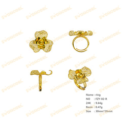 Jewelry set Filigree Ring White Wax Casting Resin 3D Printing Service FZY-02-R