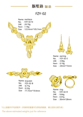 Jewelry set Filigree Set White Wax Casting Resin 3D Printing Service FZY-02