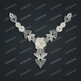 Jewelry set Filigree Necklace White Wax Casting Resin 3D Printing Service FZY-03-N