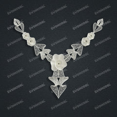 Jewelry set Filigree Necklace White Wax Casting Resin 3D Printing Service FZY-03-N
