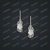 Jewelry set Filigree Earrings White Wax Casting Resin 3D Printing Service FZY-04-E