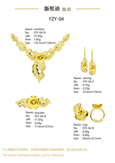 Jewelry set Filigree Set White Wax Casting Resin 3D Printing Service FZY-04