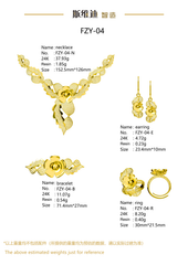 Jewelry set Filigree Set White Wax Casting Resin 3D Printing Service FZY-04