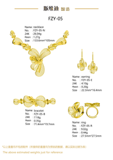 Jewelry set Filigree Set White Wax Casting Resin 3D Printing Service FZY-05