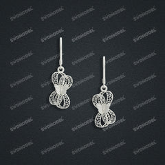Jewelry set Filigree Earrings White Wax Casting Resin 3D Printing Service FZY-06-E