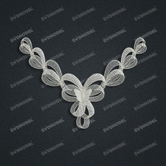 Jewelry set Filigree Necklace White Wax Casting Resin 3D Printing Service FZY-06-N