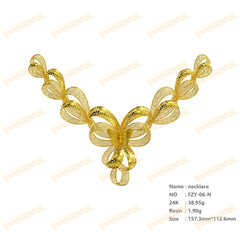 Jewelry set Filigree Necklace White Wax Casting Resin 3D Printing Service FZY-06-N