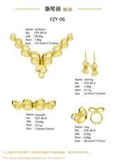 Jewelry set Filigree Set White Wax Casting Resin 3D Printing Service FZY-06