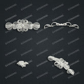 Jewelry set Filigree Bracelet White Wax Casting Resin 3D Printing Service FZT-07-B