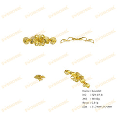 Jewelry set Filigree Bracelet White Wax Casting Resin 3D Printing Service FZT-07-B