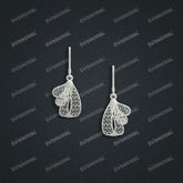 Jewelry set Filigree Earrings White Wax Casting Resin 3D Printing Service FZY-07-E