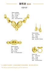 Jewelry set Filigree Set White Wax Casting Resin 3D Printing Service FZY-07