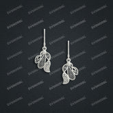 Jewelry set Filigree Earrings White Wax Casting Resin 3D Printing Service FZY-08-E