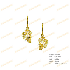 Jewelry set Filigree Earrings White Wax Casting Resin 3D Printing Service FZY-08-E