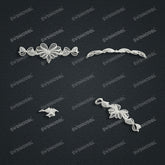Jewelry set Filigree Bracelet White Wax Casting Resin 3D Printing Service FZT-09-B