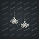 Jewelry set Filigree Earrings White Wax Casting Resin 3D Printing Service FZY-09-E