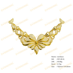 Jewelry set Filigree Necklace White Wax Casting Resin 3D Printing Service FZY-09-N