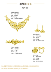 Jewelry set Filigree Set White Wax Casting Resin 3D Printing Service FZY-09