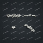 Jewelry set Filigree Bracelet White Wax Casting Resin 3D Printing Service FZT-10-B