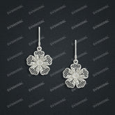 Jewelry set Filigree Earrings White Wax Casting Resin 3D Printing Service HFR-01-E