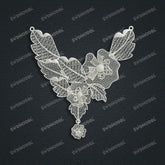Jewelry set Filigree Necklace White Wax Casting Resin 3D Printing Service HFR-02-N