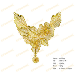 Jewelry set Filigree Necklace White Wax Casting Resin 3D Printing Service HFR-02-N
