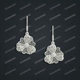 Jewelry set Filigree Earrings White Wax Casting Resin 3D Printing Service HFR-03-E