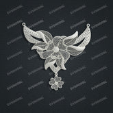 Jewelry set Filigree Necklace White Wax Casting Resin 3D Printing Service HFR-03-N