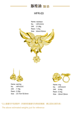 Jewelry set Filigree Set White Wax Casting Resin 3D Printing Service HFR-03