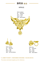 Jewelry set Filigree Set White Wax Casting Resin 3D Printing Service HFR-03