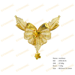 Jewelry set Filigree Necklace White Wax Casting Resin 3D Printing Service HFR-04-N