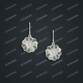 Jewelry set Filigree Earrings White Wax Casting Resin 3D Printing Service HFR-05-E