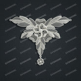 Jewelry set Filigree Necklace White Wax Casting Resin 3D Printing Service HFR-06-N