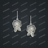 Jewelry set Filigree Earrings White Wax Casting Resin 3D Printing Service HFR-07-E