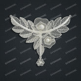 Jewelry set Filigree Necklace White Wax Casting Resin 3D Printing Service HFR-07-N