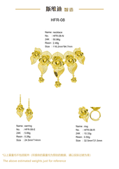 Jewelry set Filigree Set White Wax Casting Resin 3D Printing Service HFR-08