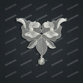 Jewelry set Filigree Necklace White Wax Casting Resin 3D Printing Service HFR-09-N