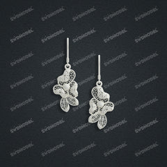 Jewelry set Filigree Earrings White Wax Casting Resin 3D Printing Service HFR-10-E