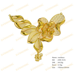 Jewelry set Filigree Necklace White Wax Casting Resin 3D Printing Service HFR-10-N