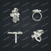 Jewelry set Filigree Ring White Wax Casting Resin 3D Printing Service HFR-10-R