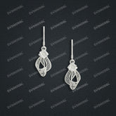 Jewelry set Filigree Earrings White Wax Casting Resin 3D Printing Service HML-02-E