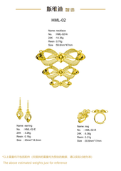 Jewelry set Filigree Set White Wax Casting Resin 3D Printing Service HML-02