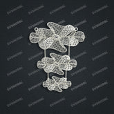 Jewelry set Filigree Necklace White Wax Casting Resin 3D Printing Service HML-03-N