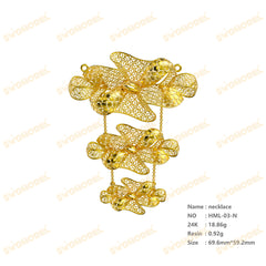 Jewelry set Filigree Necklace White Wax Casting Resin 3D Printing Service HML-03-N