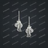 Jewelry set Filigree Earrings White Wax Casting Resin 3D Printing Service HML-04-E
