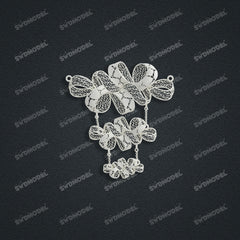 Jewelry set Filigree Necklace White Wax Casting Resin 3D Printing Service HML-05-N